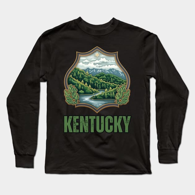 Kentucky State USA Long Sleeve T-Shirt by Mary_Momerwids